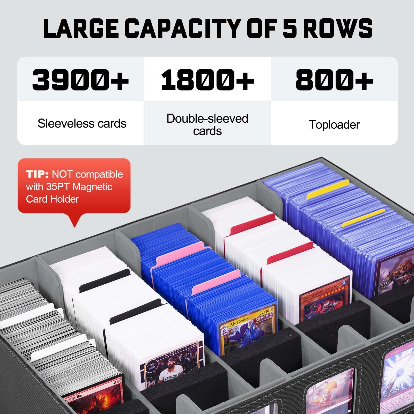 ZLCA 5-row card display windows close-up for quick sorting
