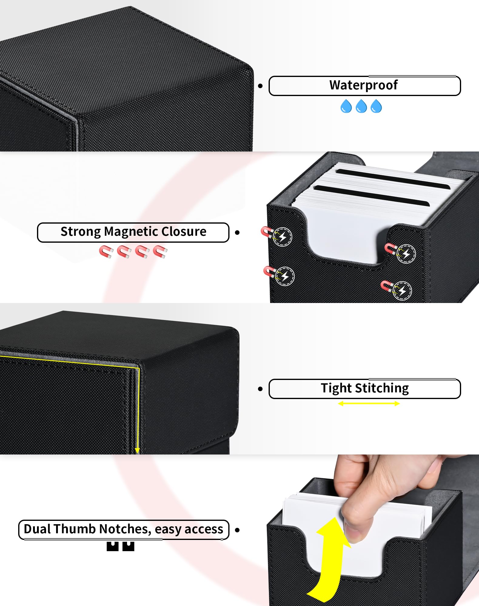 ZLCA deck box holds 150+ sleeved cards for Commander or standard games.