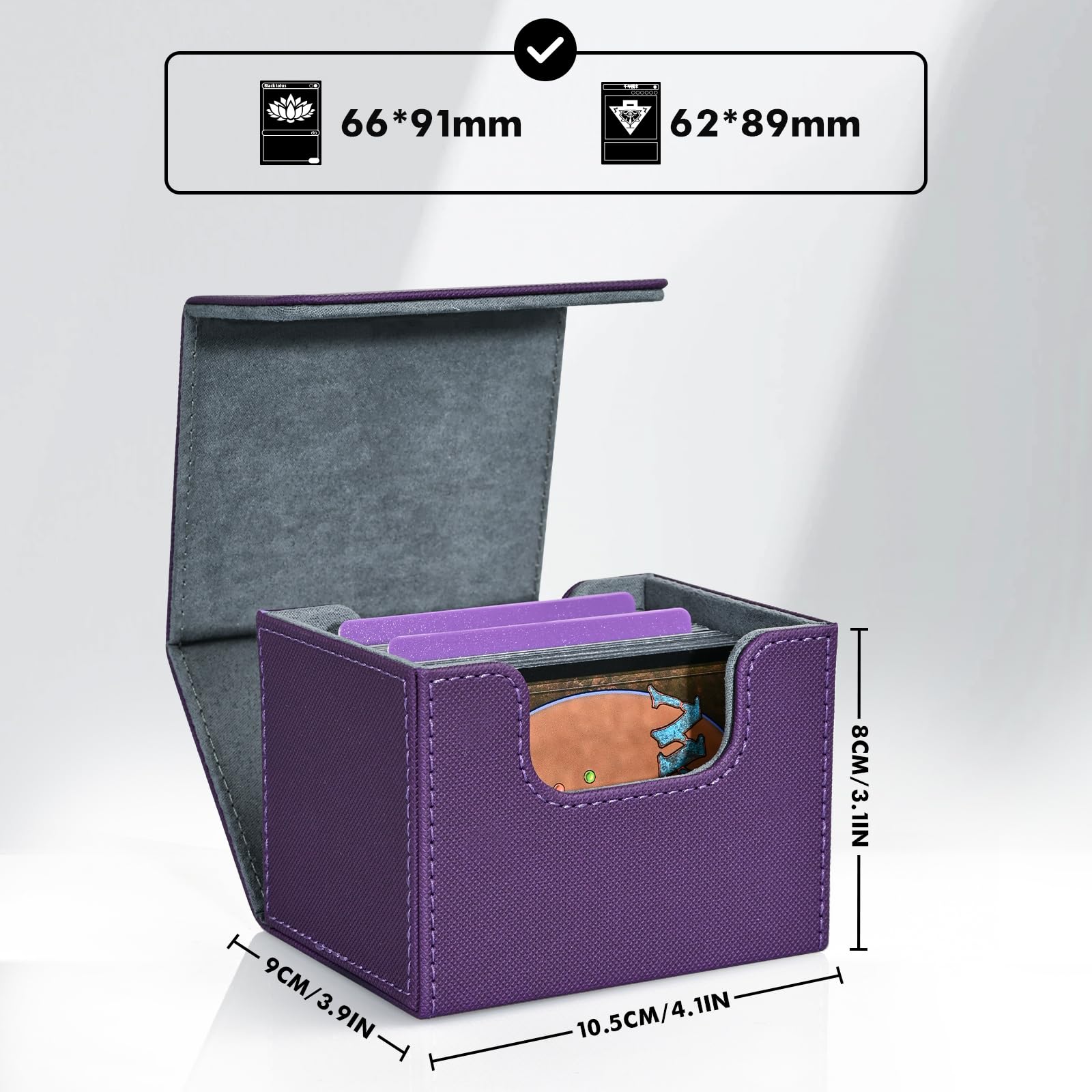 ZLCA leather exterior and microfiber lining protect MTG cards
