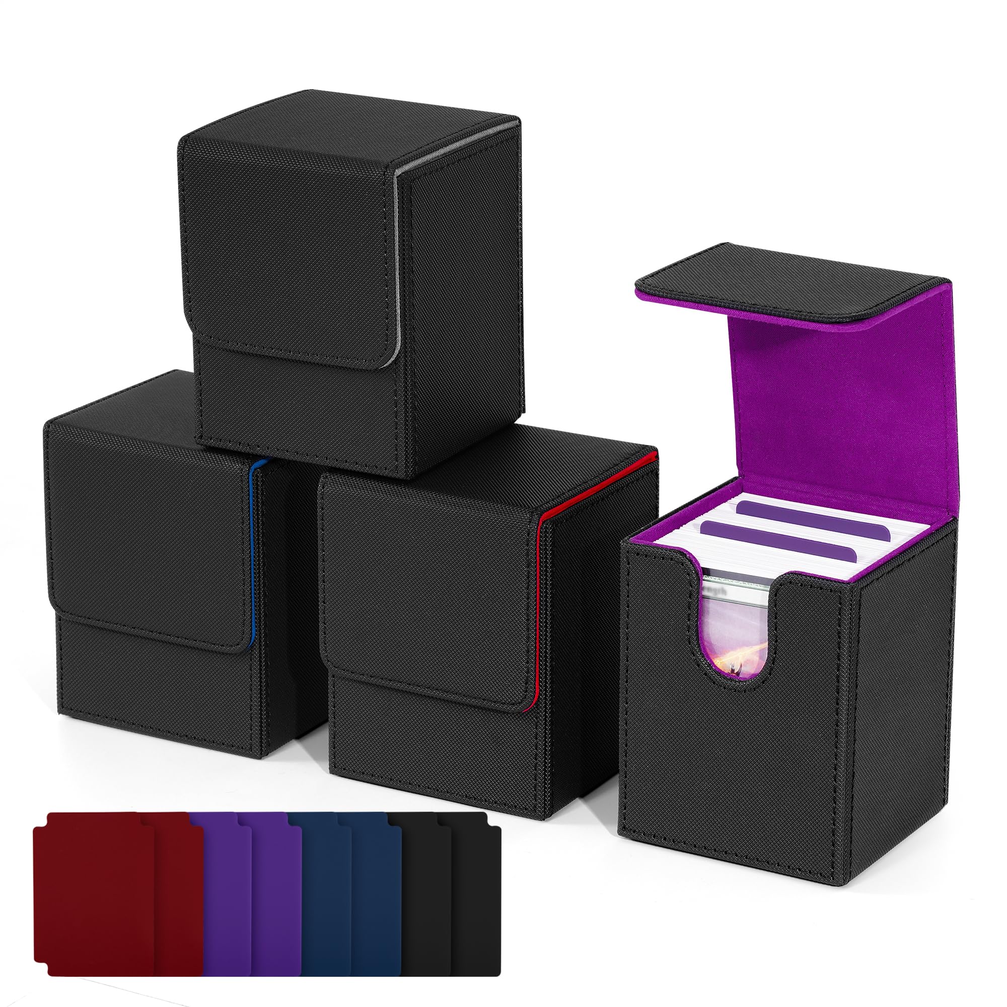 ZLCA card deck box with leather outer layer protects cards on the go
