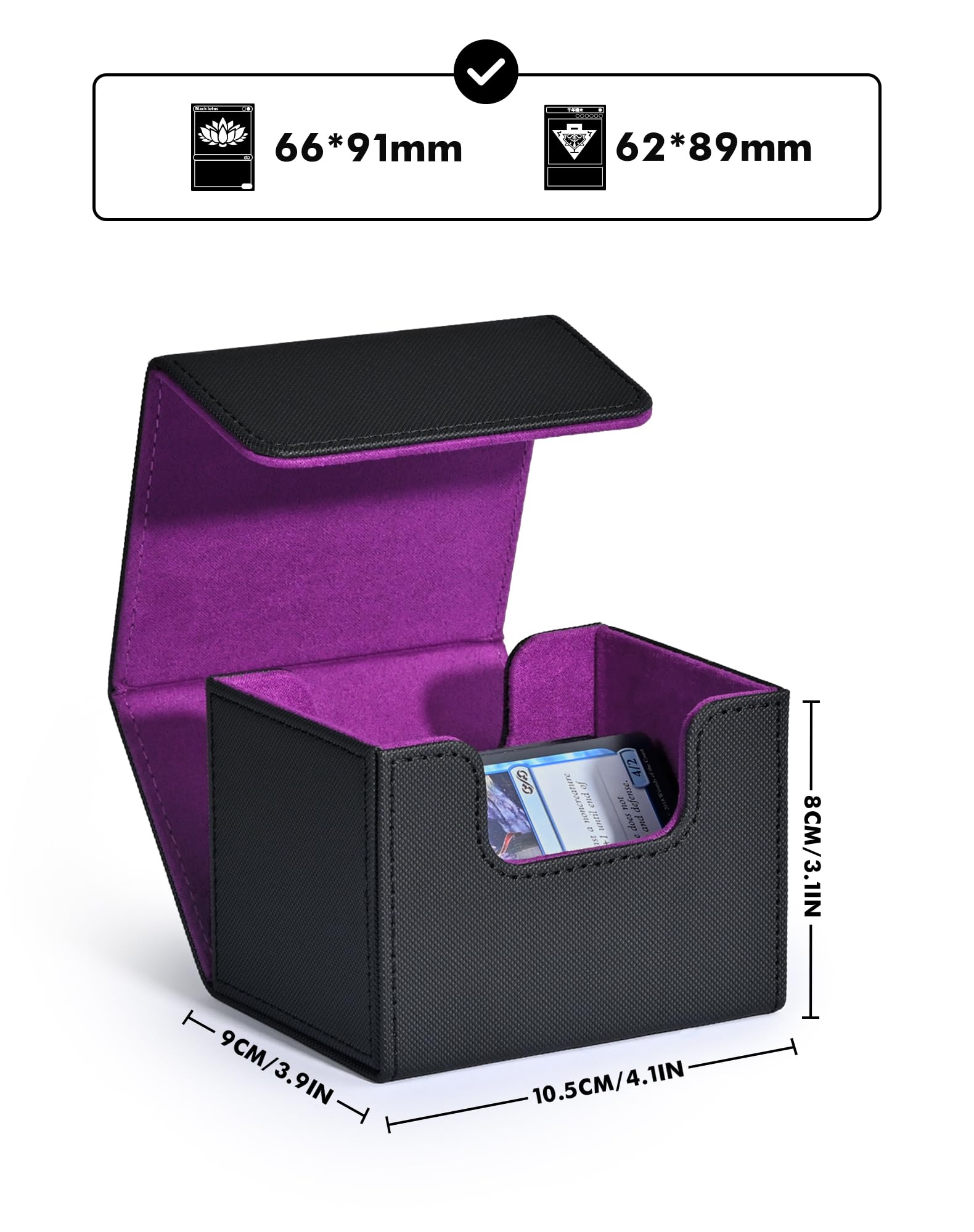 ZLCA card deck box leather outer layer offers premium feel and durability