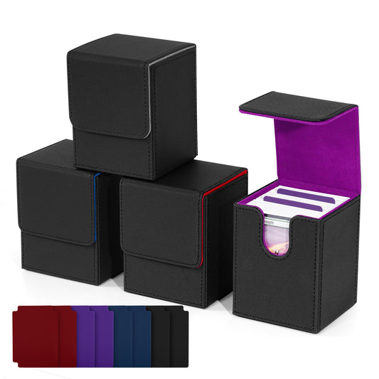 ZLCA card deck box with leather outer layer protects cards on the go