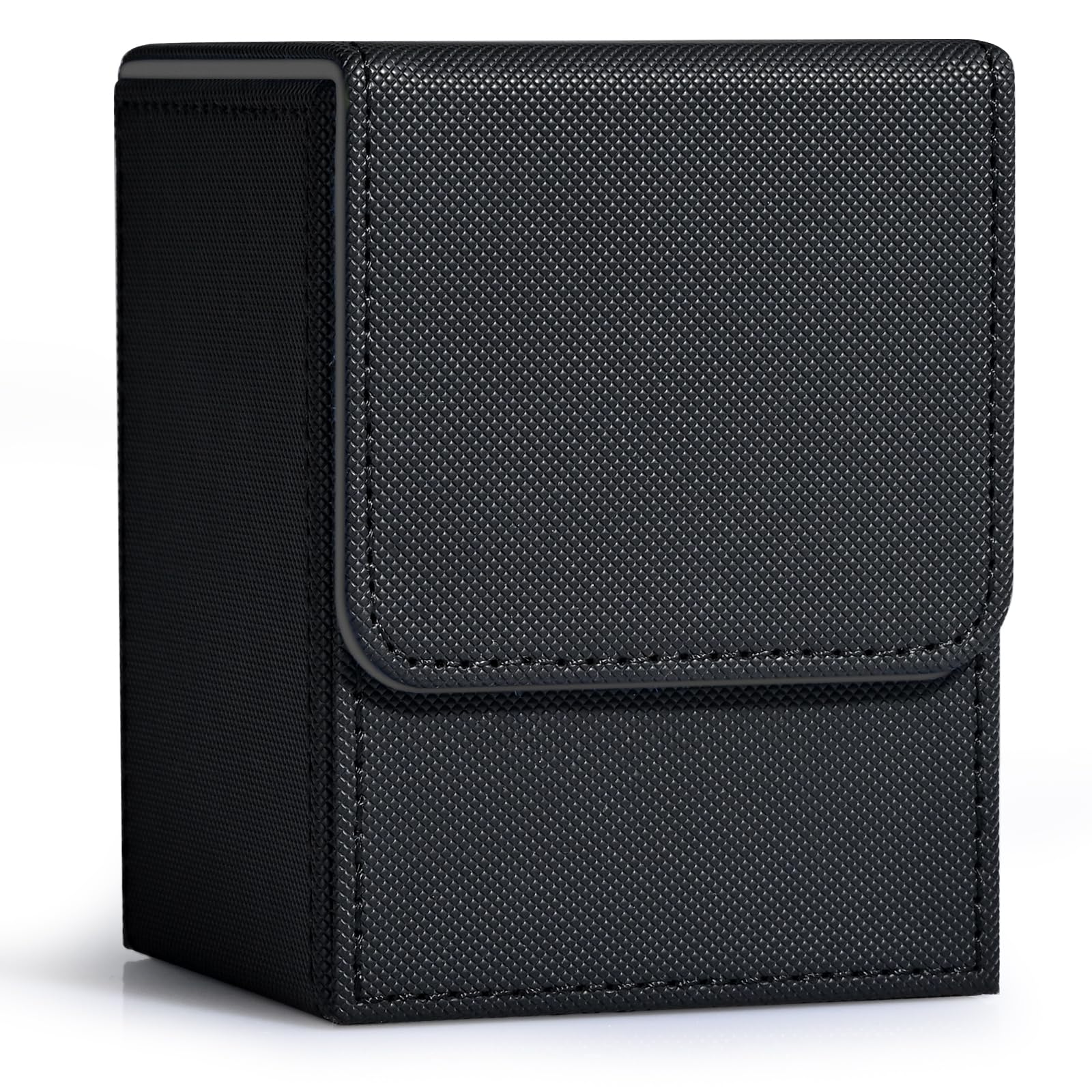 ZLCA card deck box with magnetic closure secures 100+ sleeved cards.