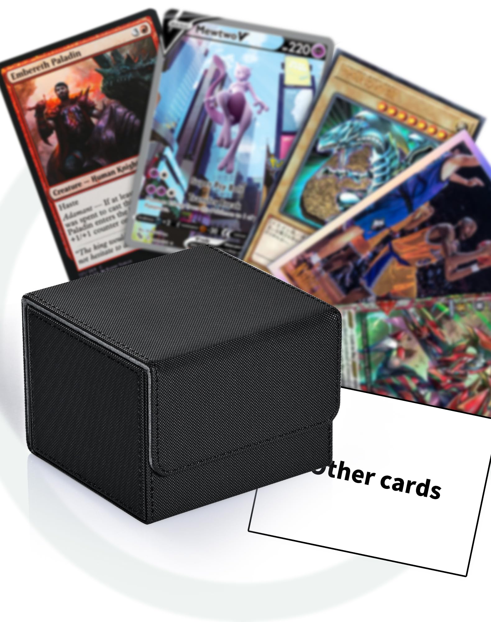 ZLCA deck box compatible with MTG, Yu-Gi-Oh!, and other CCGs.