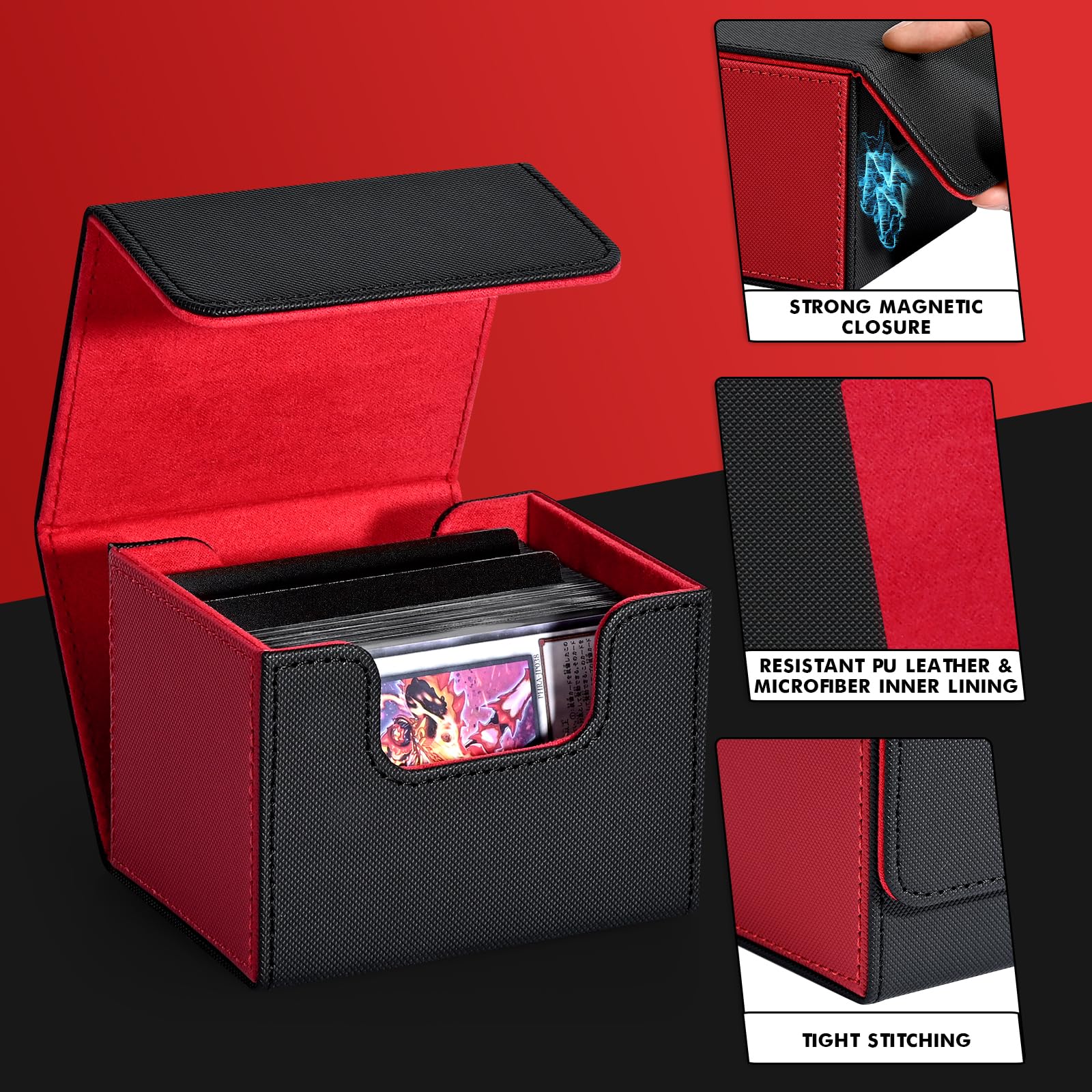 ZLCA deck box supports MTG and other popular TCGs for versatile storage.