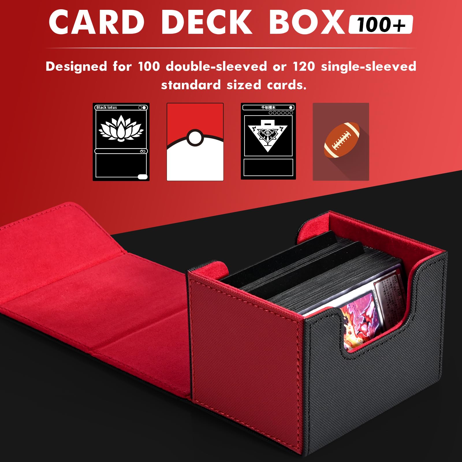 ZLCA card deck box interior features soft microfiber lining to protect cards.