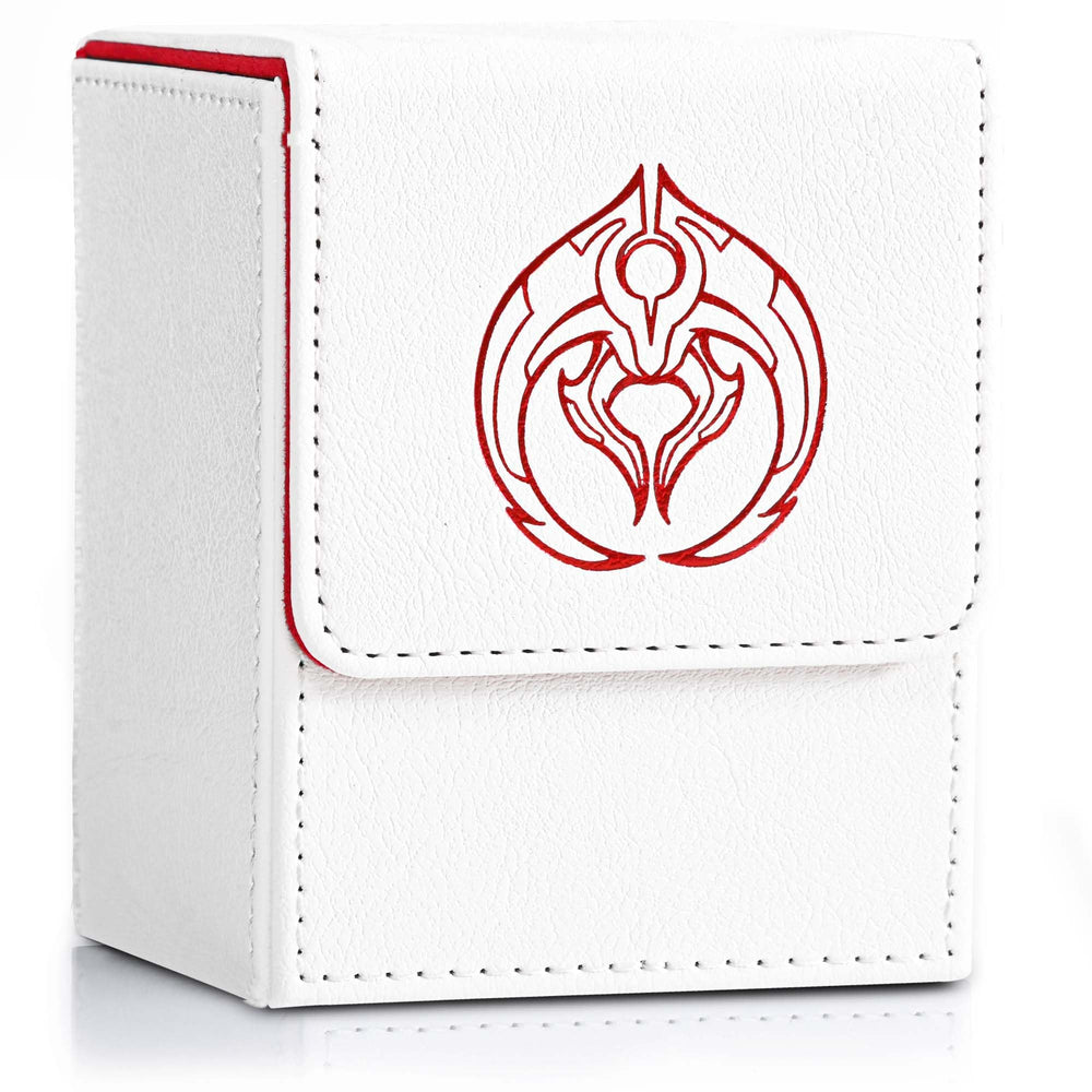 ZLCA card deck box with two dividers in white and red for organized play.