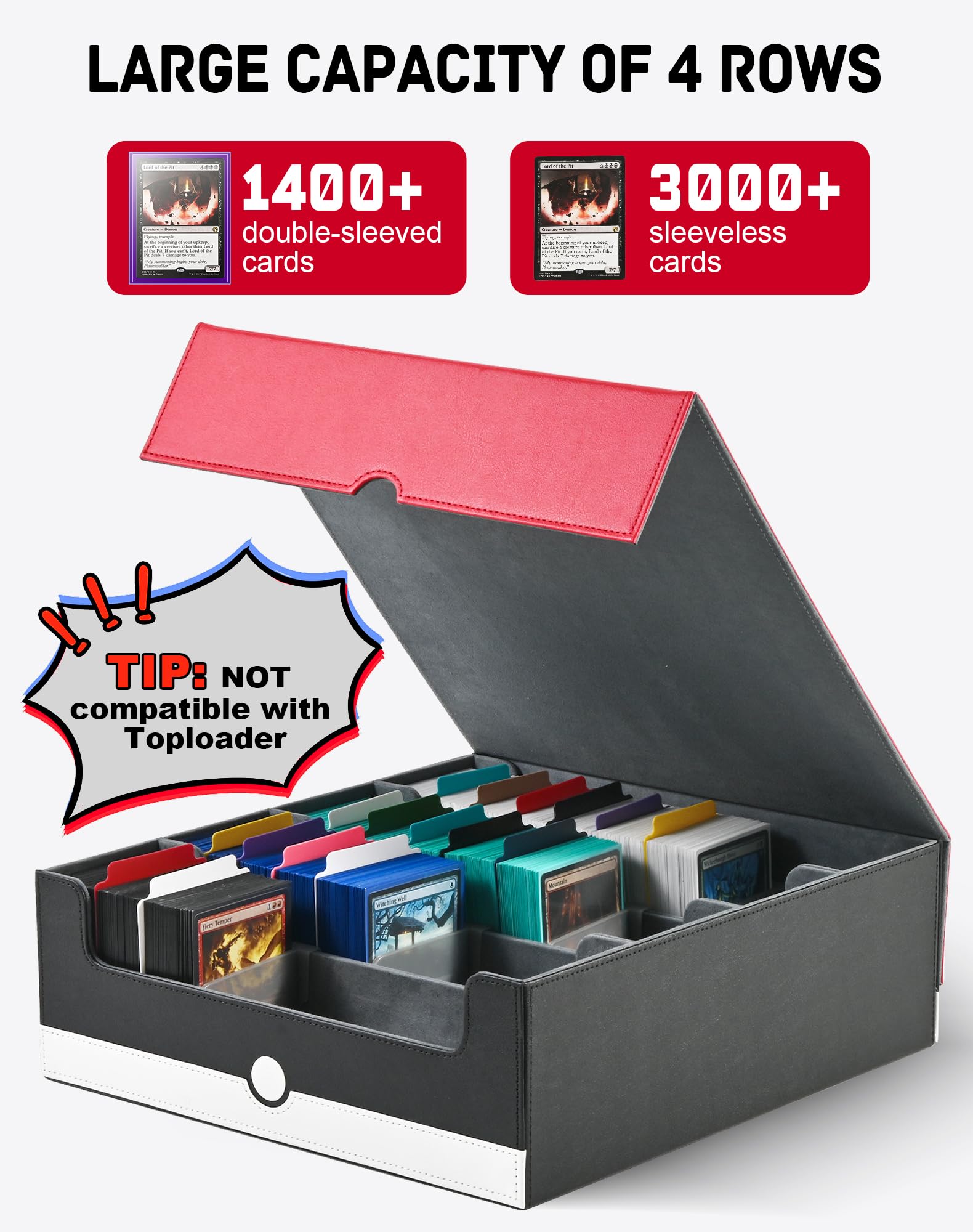 ZLCA versatile card holder for MTG, PKM, and other games.