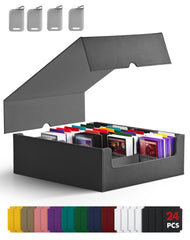 ZLCA card storage box capacity for 1400+ double-sleeved MTG cards.