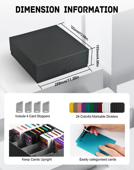 ZLCA detachable lid with magnets secures contents during transport.