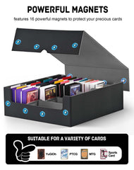 ZLCA box with four stoppers keeps cards in place when not full.