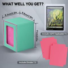 ZLCA MTG deck box capacity up to 230 unsleeved cards for flexibility
