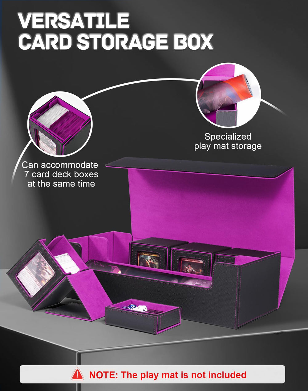 ZLCA four small commander deck boxes with dividers for sleeved or unsleeved cards