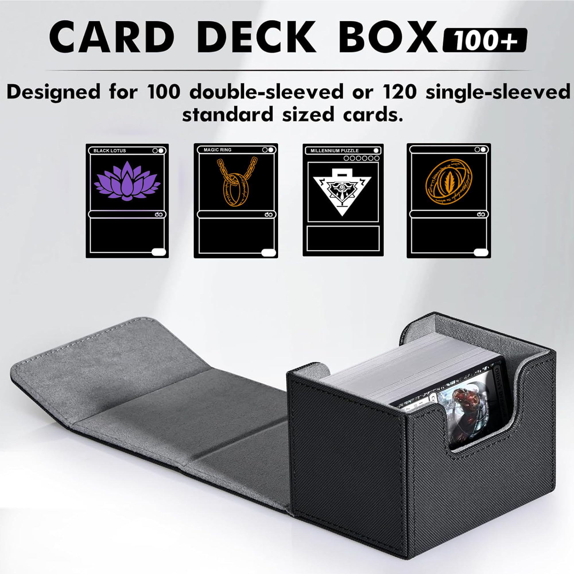 ZLCA leather PU outer layer protects cards during travel.