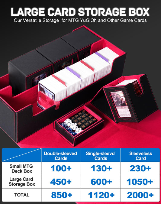 ZLCA MTG Card Storage Box 5 in 1 closed lid shows secure magnetic closure.