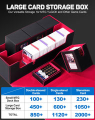 ZLCA MTG Card Storage Box 5 in 1 closed lid shows secure magnetic closure.