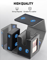 ZLCA MTG Commander Deck Box premium PU exterior protects cards from dust and moisture