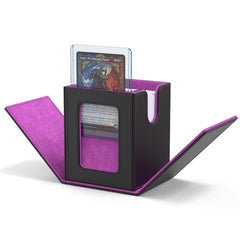 ZLCA MTG deck box with display window showcasing a prized card for quick viewing