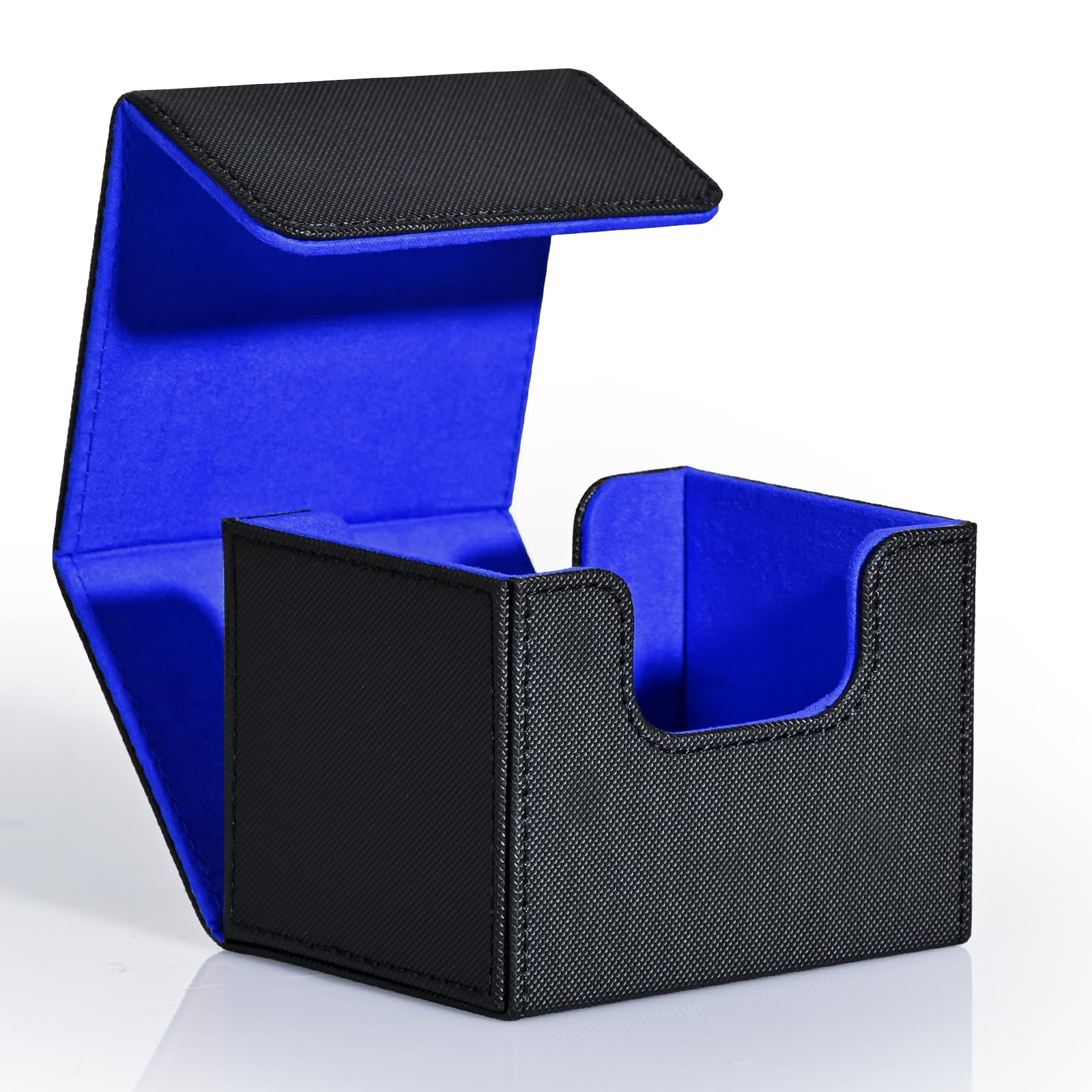 ZLCA MTG deck box with leather-magnetic-closure protects cards during transport