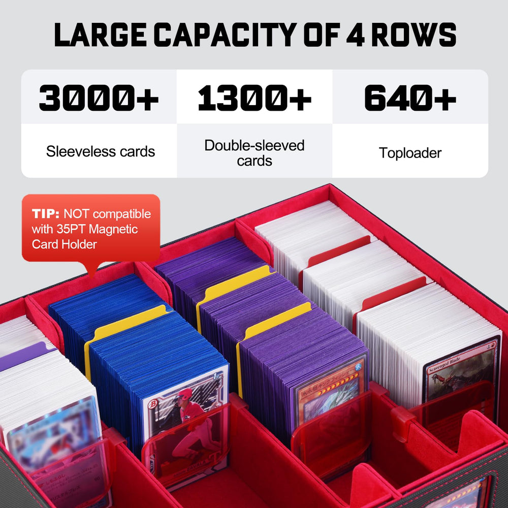 ZLCA MTG storage box includes top loaders for protected sleeved cards