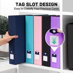 ZLCA blue binder closeup highlights sturdy construction and travel-friendly design