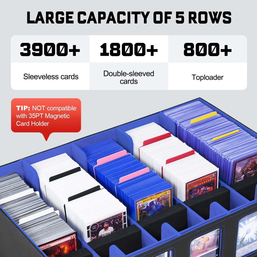 ZLCA storage box display windows help sort cards quickly while keeping them dust-free