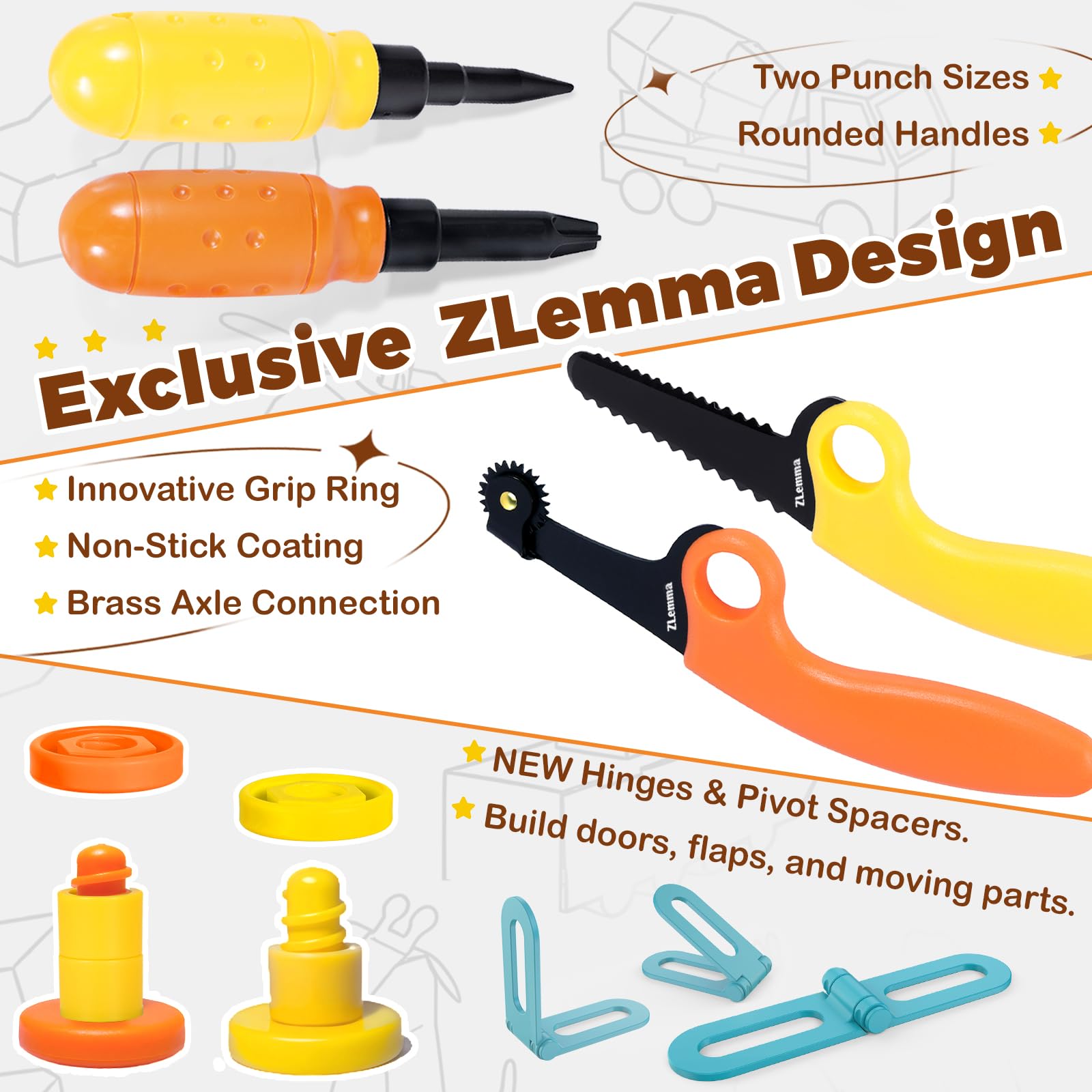 ZLemma bolt-nut building system helps sturdy, reusable cardboard structures.