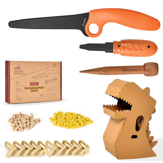ZLemma cardboard construction kit front view, ideal for open-ended creative play.
