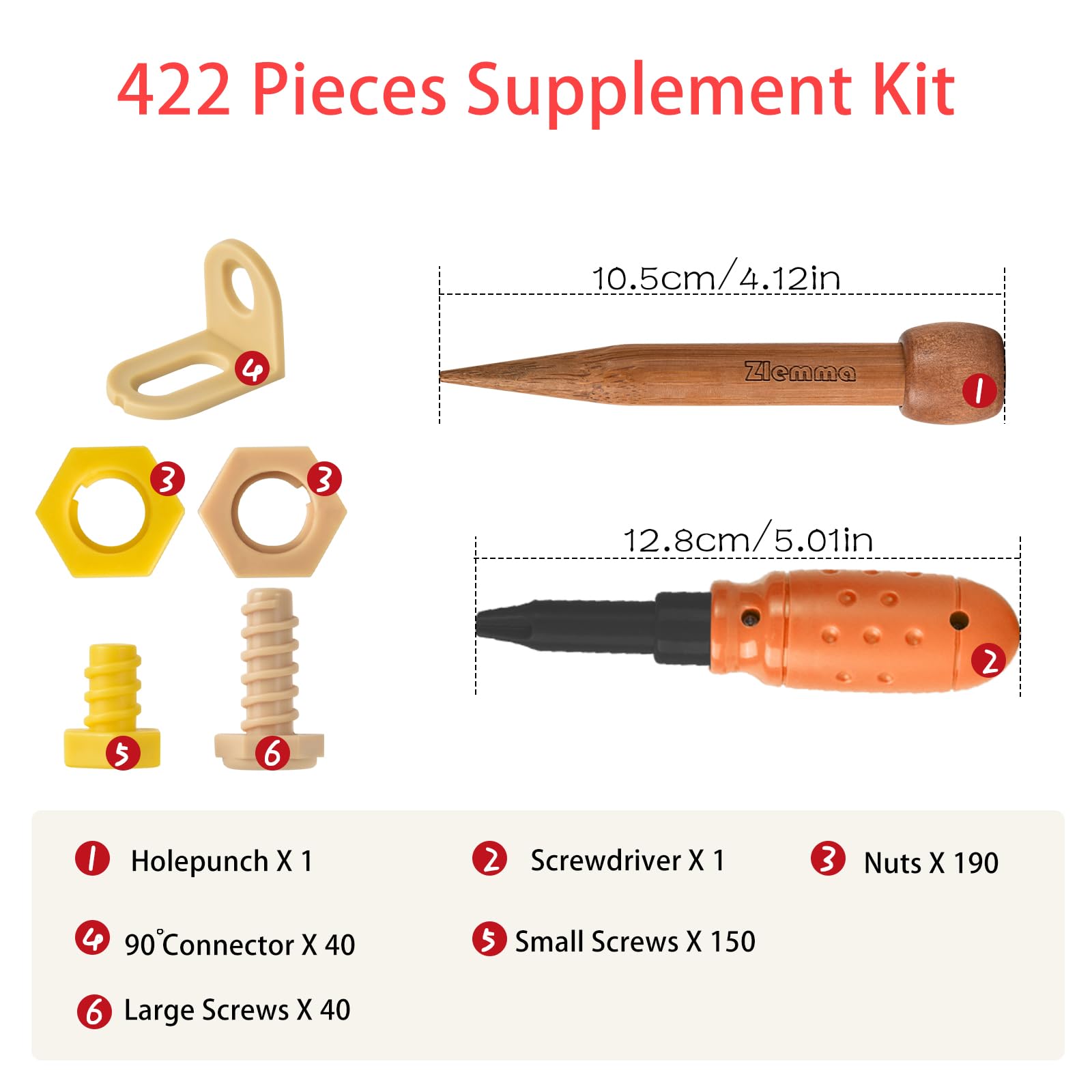 ZLemma Cardboard Construction Tool Kit robot build with durable connectors for learning