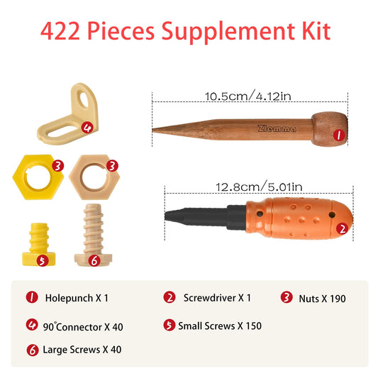 ZLemma Cardboard Construction Tool Kit robot build with durable connectors for learning