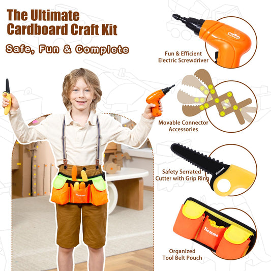 ZLemma Wearable Tool Belt enhances hands-free, organized pretend play and boosts focus during building.