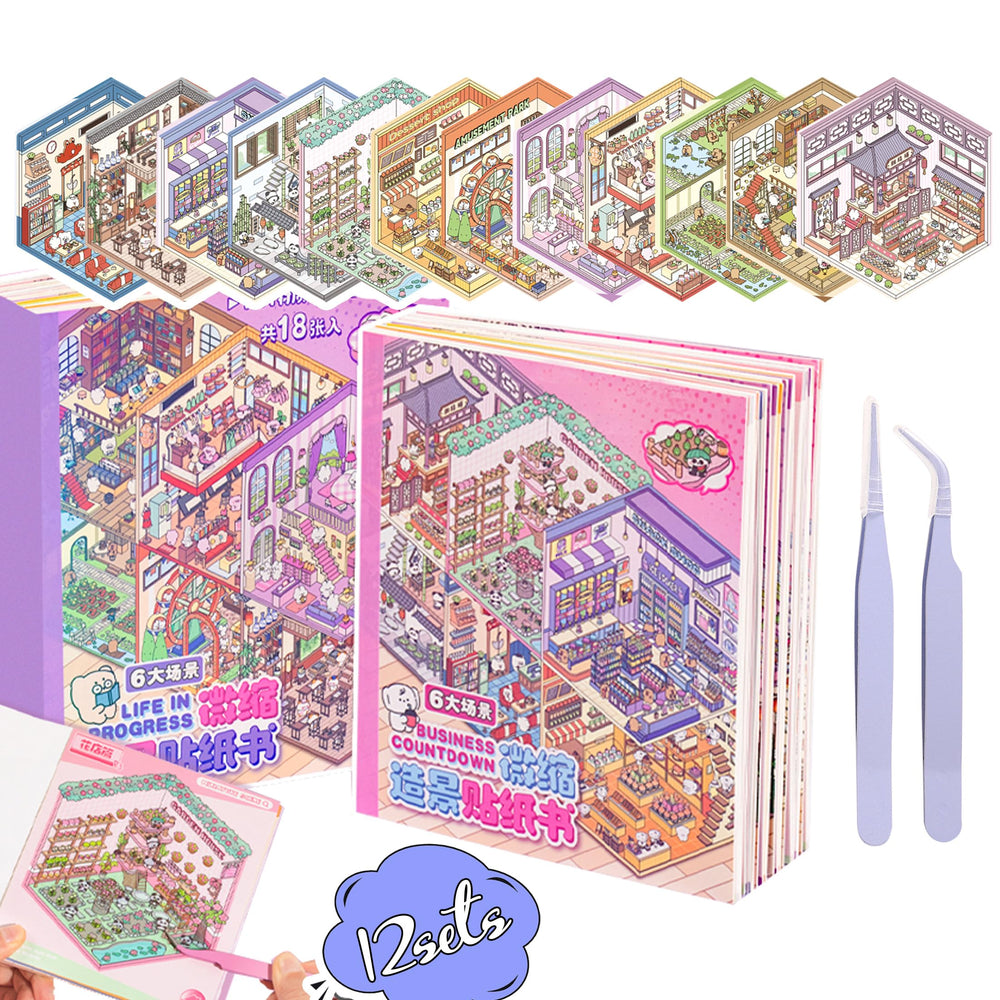 Zlineviy 3D sticker scene book cover showing vibrant layers for creative exploration.