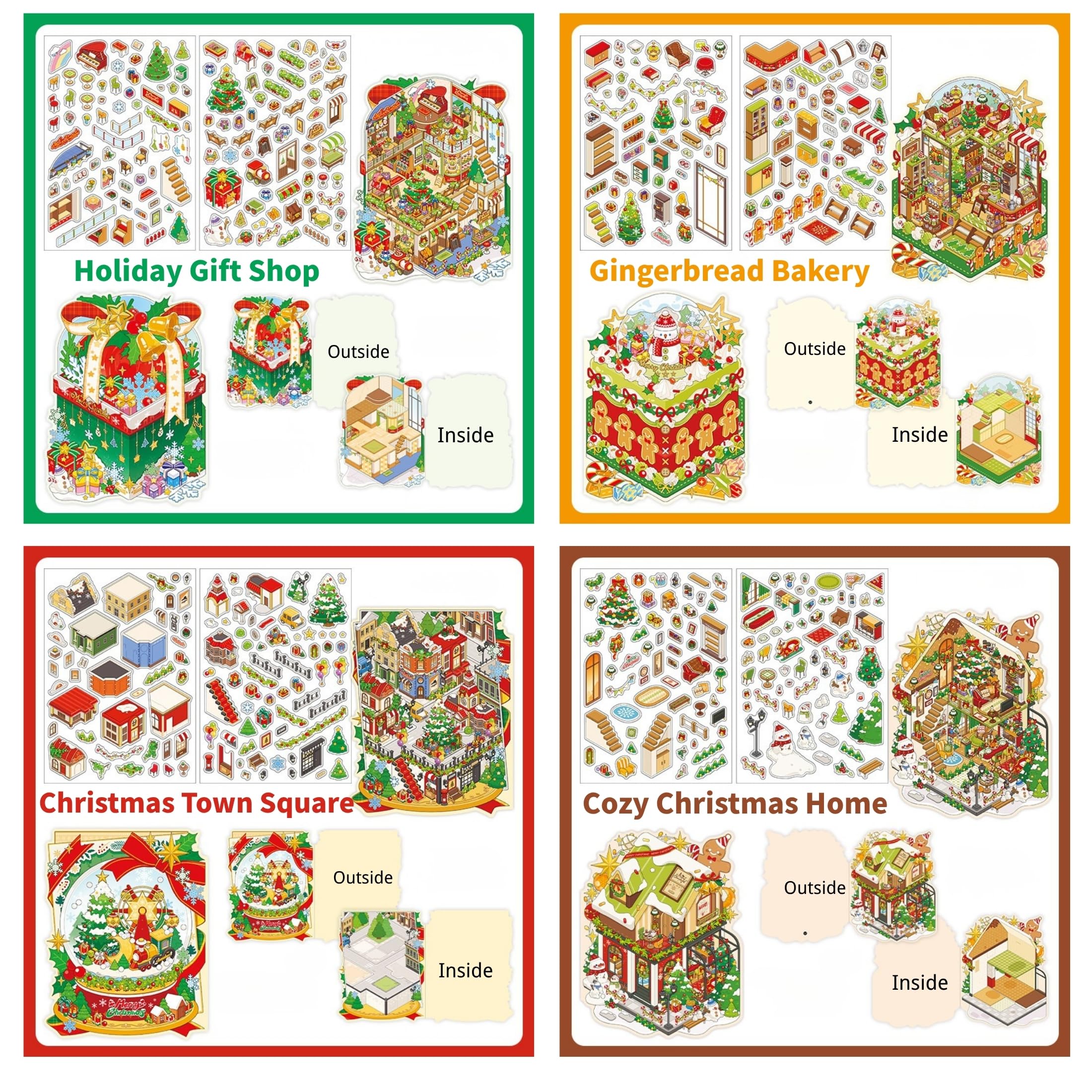 Zlineviy 3D sticker scene: Gingerbread Bakery creates cozy holiday vibes