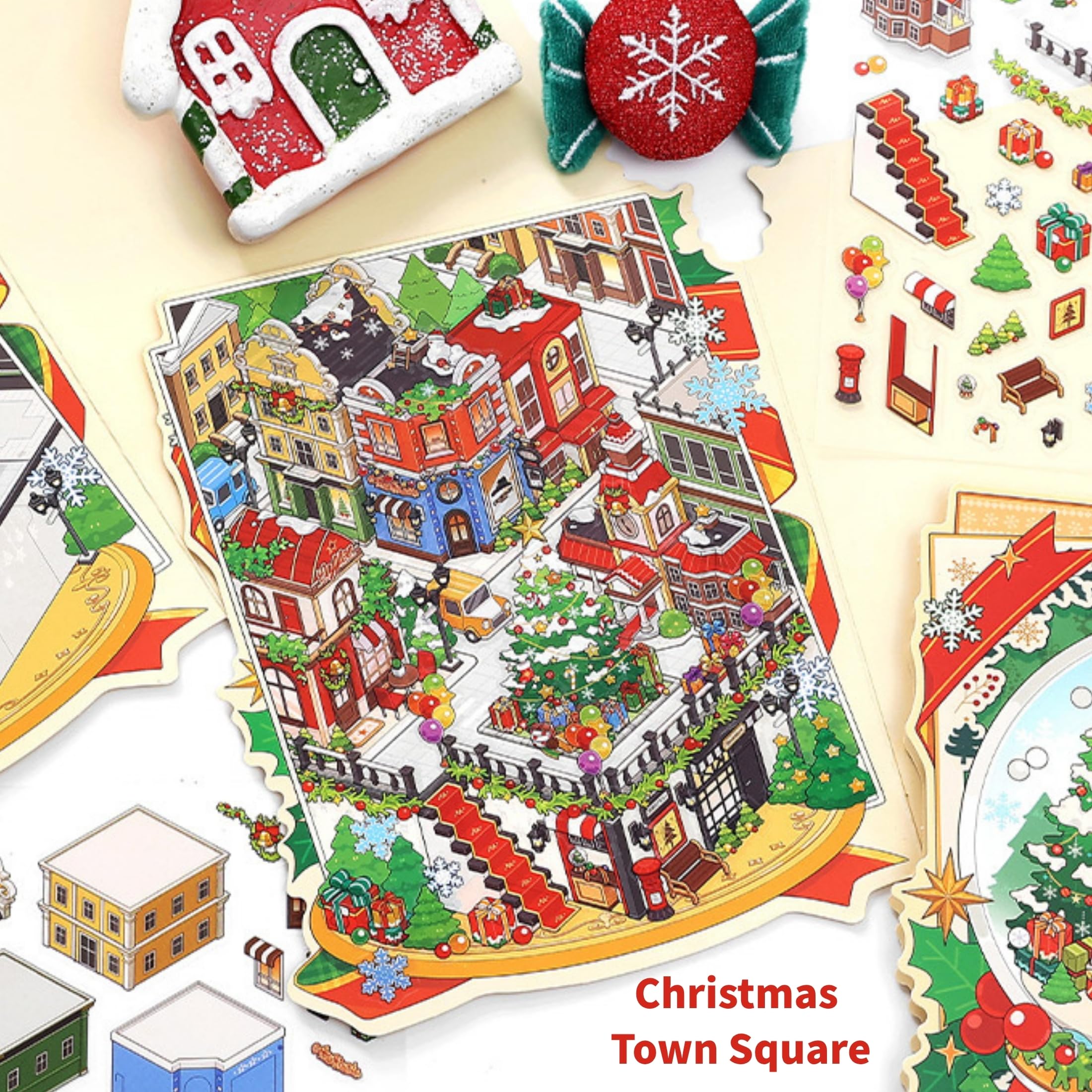 Zlineviy 3D sticker scene: Multi-use gift activity for travel and home
