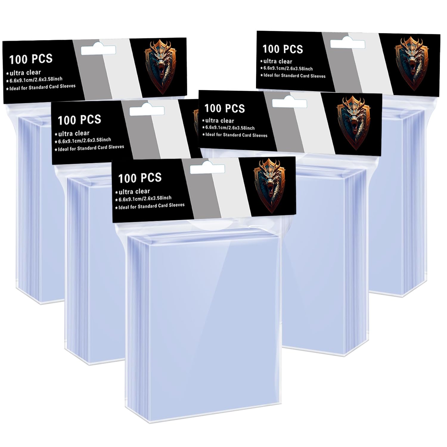 ZLinwly 500-count sleeves in a bulk set protecting MTG and sports cards