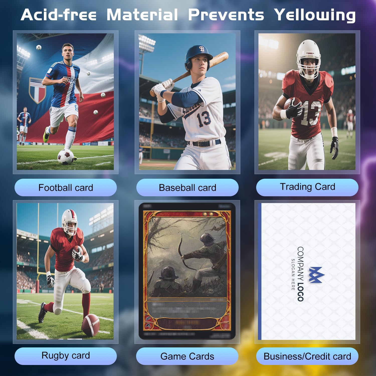 ZLinwly clear penny sleeves with high visibility for quick card ID