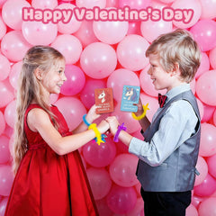 ZLQWE Valentine gift cards with unicorn toys ideal for classroom exchanges.