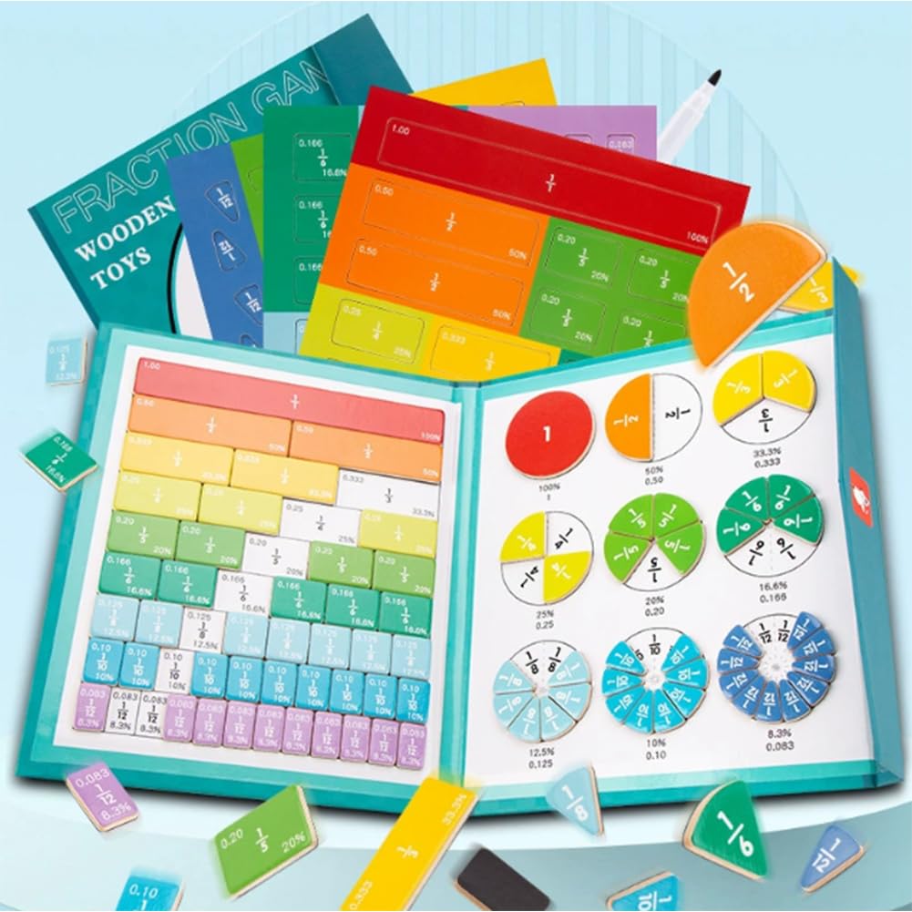 ZLverdeza magnetic fraction tiles and discs enable visual fraction comparison and tactile practice.