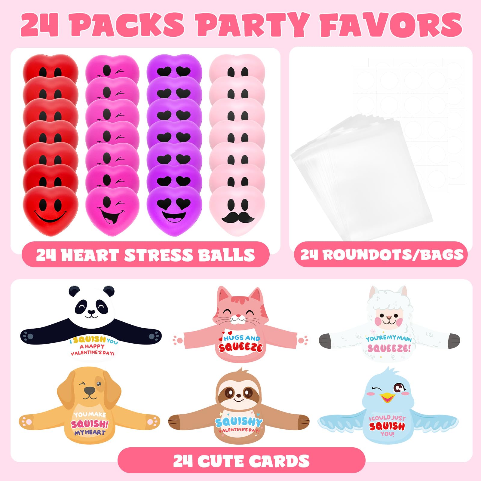 ZMCINER valentines cards 28 pcs with six kid-friendly designs
