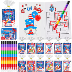 ZMLM 4th of July coloring books 24-pack, ideal party favors for kids.