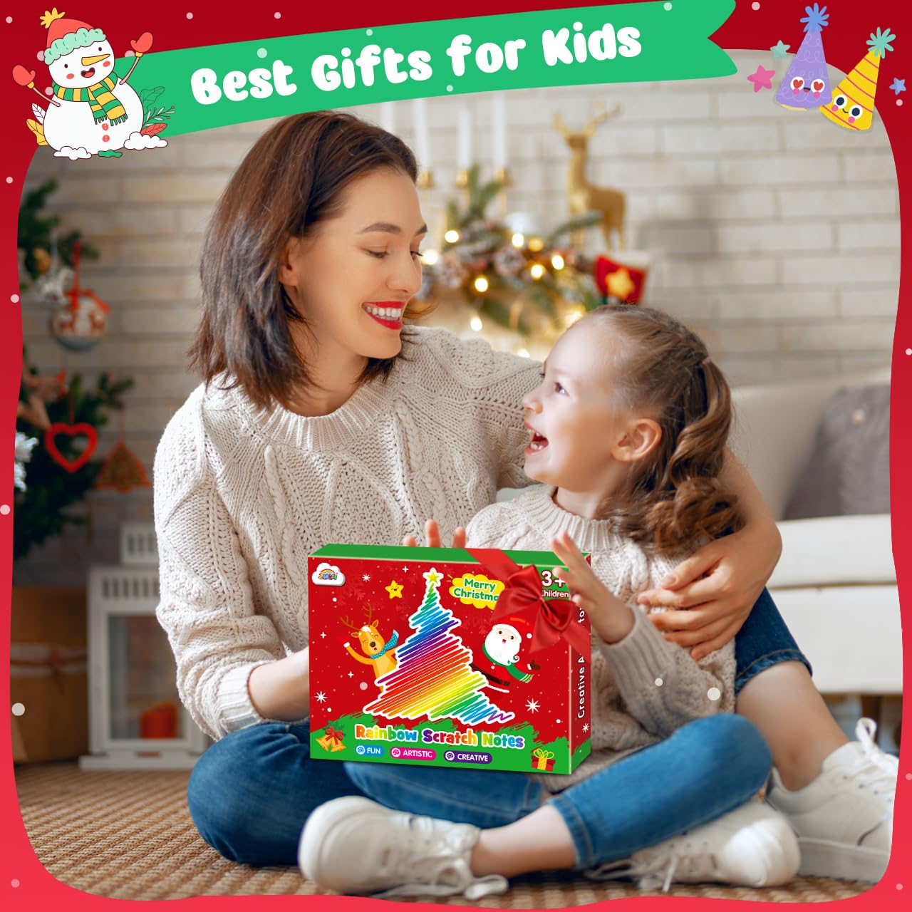 ZMLM Rainbow Scratch Art Gift Pack: festive, ready-to-gift set.