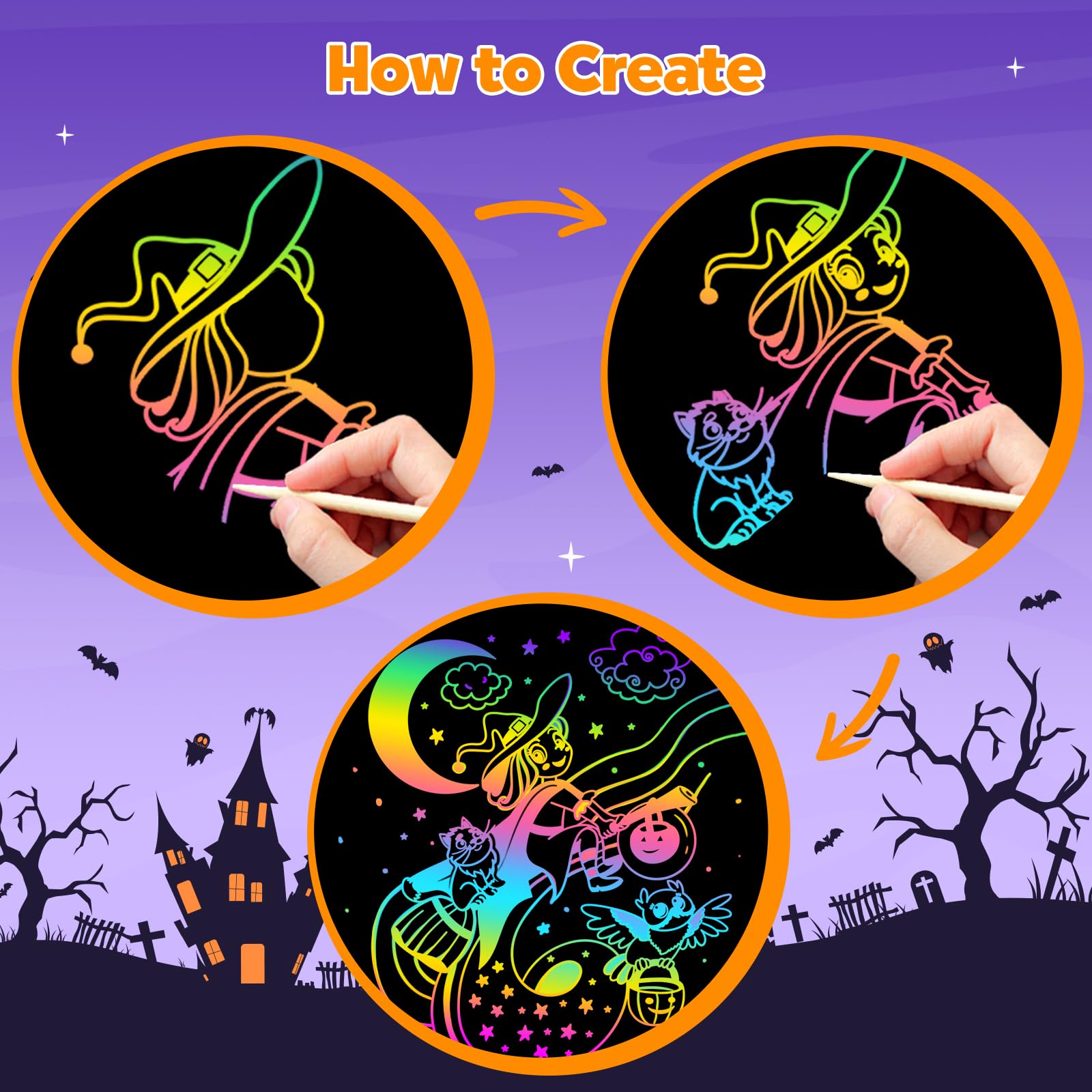ZMLM Rainbow Scratch Set family friendly activity promotes creative play