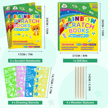 ZMLM Scratch Paper Art Set kid-friendly design sparks independent play.