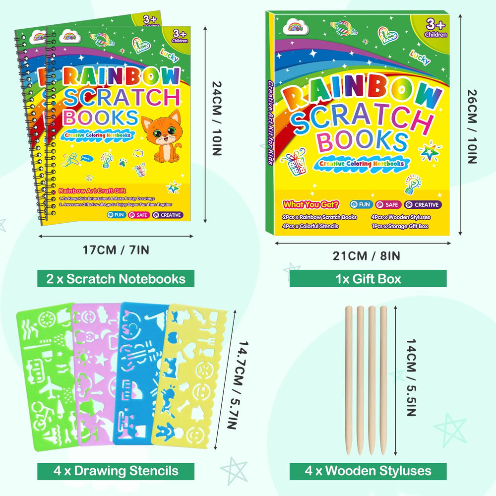 ZMLM Scratch Paper Art Set kid-friendly design sparks independent play.
