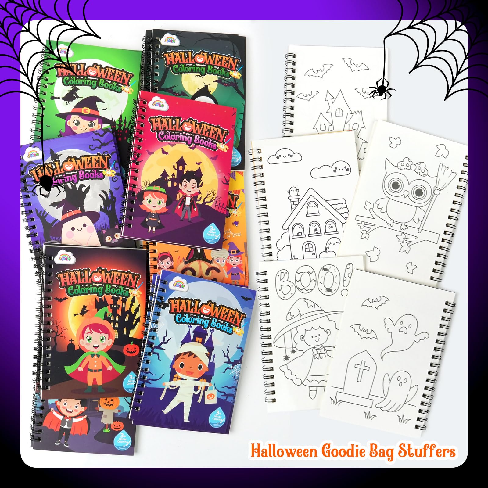 ZMLM small-size Halloween coloring books fit little hands for easy crafting