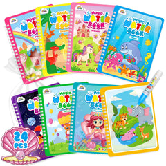 ZMLM water coloring book cover showcasing kid-friendly design for mess-free creativity