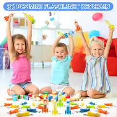 ZMLTLMG kid-friendly rocket keychain designed for safe use and play.
