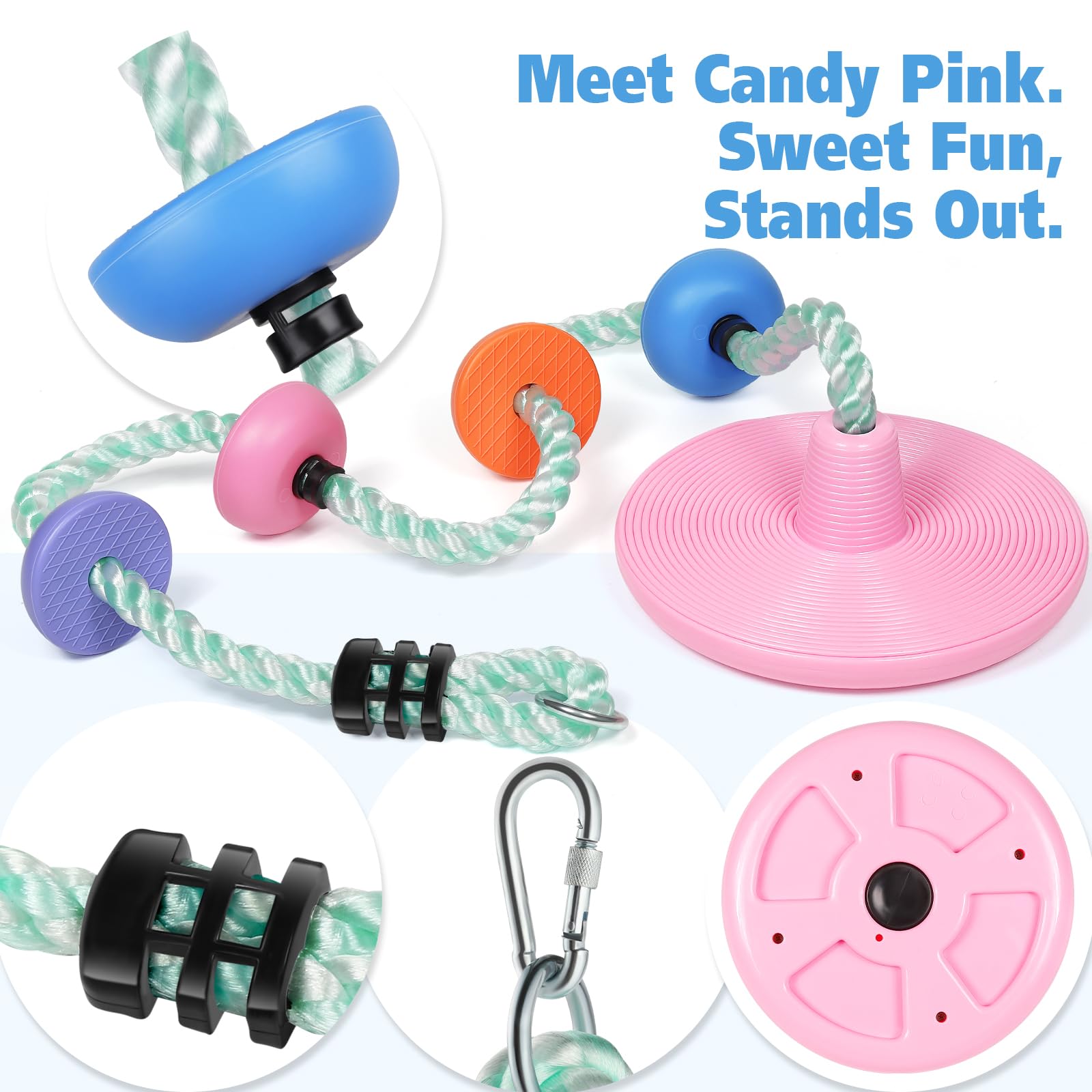 ZNCMRR climbing platforms extend play beyond swinging.