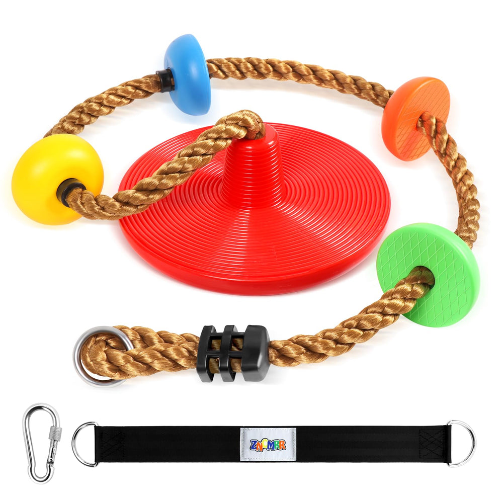 ZNCMRR climbing rope tree swing assembly on sturdy branch for backyard play