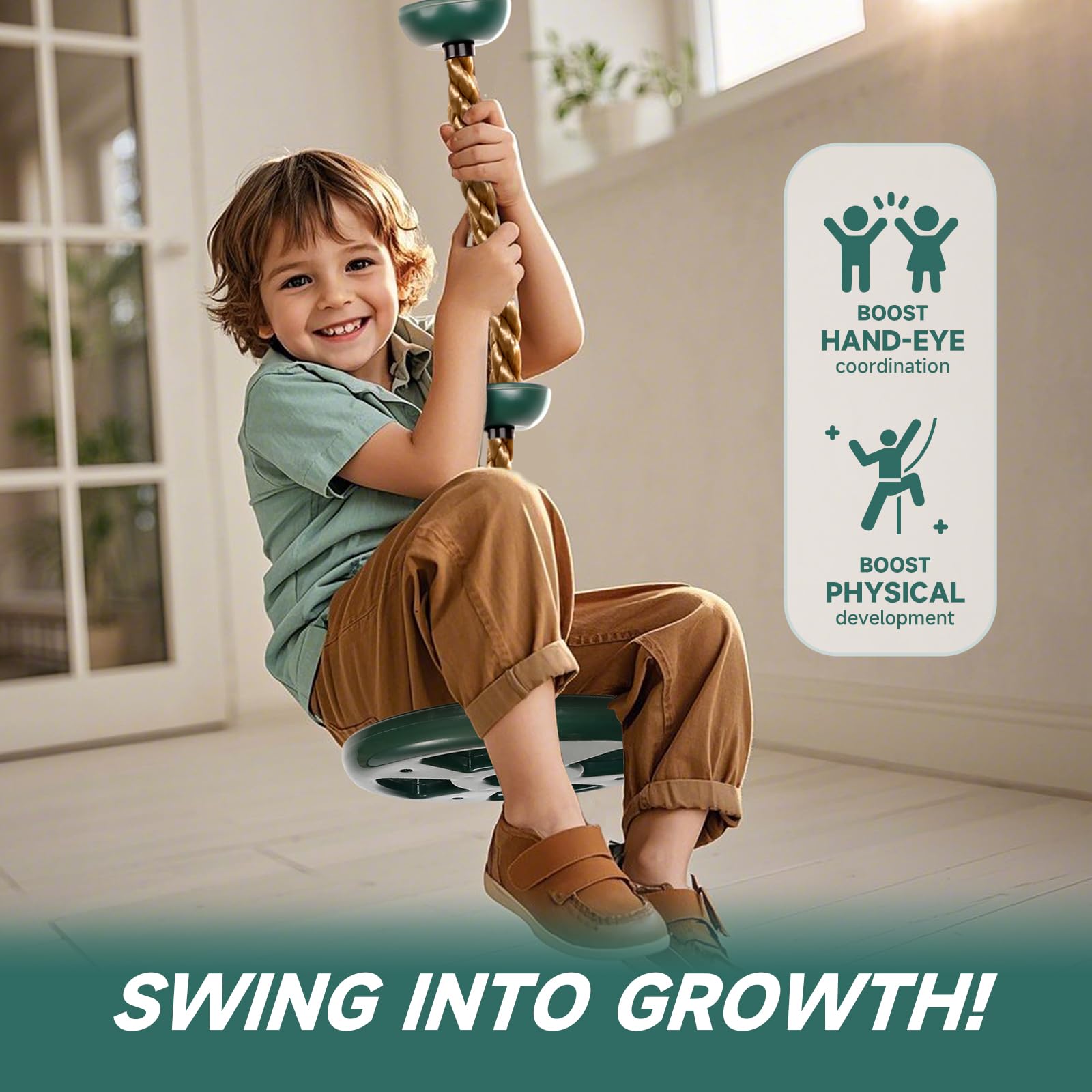 ZNCMRR easy-to-install rope swing ensures quick backyard installation